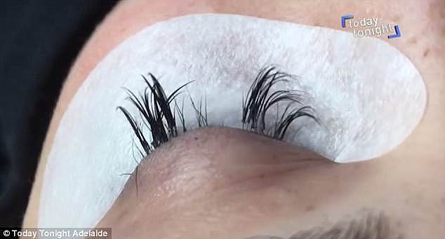 Ms Williams noticed clumps of her natural lashes falling out after getting her eyelashes done