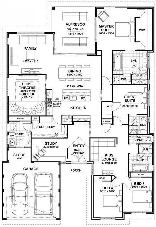 据说大平层才是最适宜人类居住的房产，看完这二十个Floorplan你就懂了！ - 17