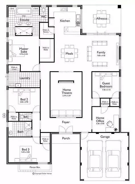 据说大平层才是最适宜人类居住的房产，看完这二十个Floorplan你就懂了！ - 19