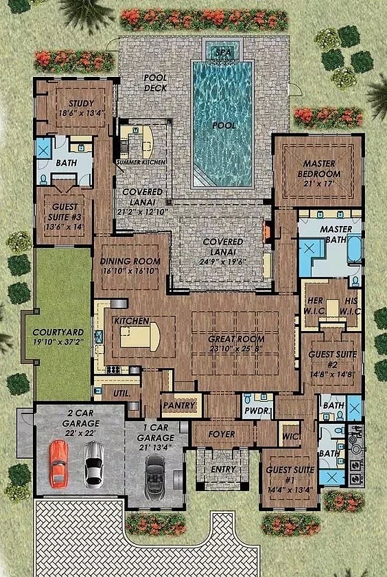 据说大平层才是最适宜人类居住的房产，看完这二十个Floorplan你就懂了！ - 24