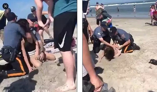 20岁辣妈在沙滩上被三名警察暴打？这事儿没准要反转了……（组图） - 20