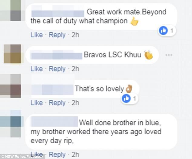 The NSW Police Facebook post sparked more than 1,500 reactions and more than 100 comments and shares within a few hours.
