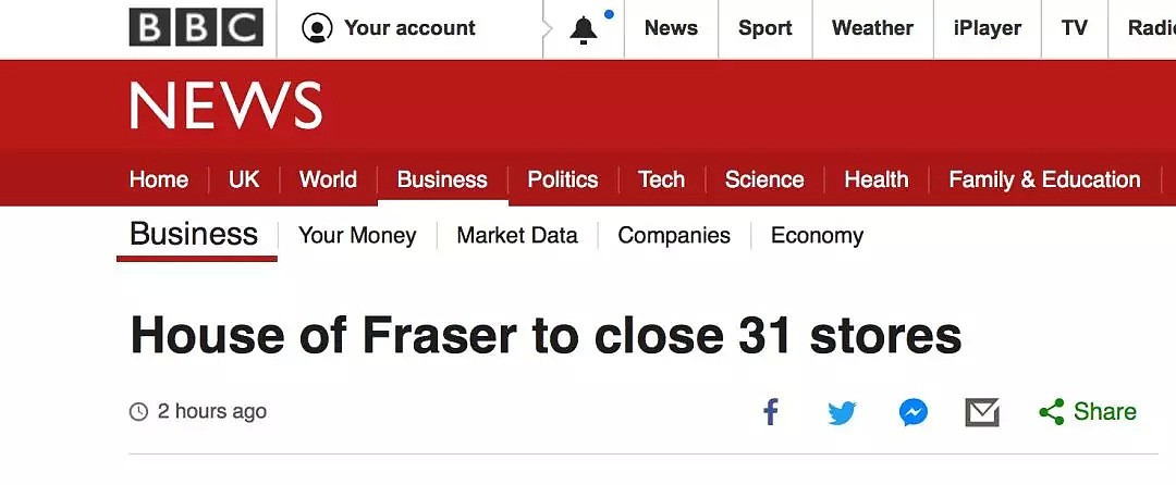 中国人买下的House of Fraser出大事了，要关牛津街等31家店，6000人恐失业！（组图） - 2