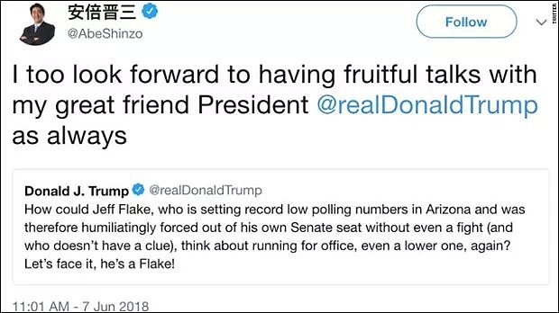 安倍推特上跟特朗普互动，结果很尬…（组图） - 3