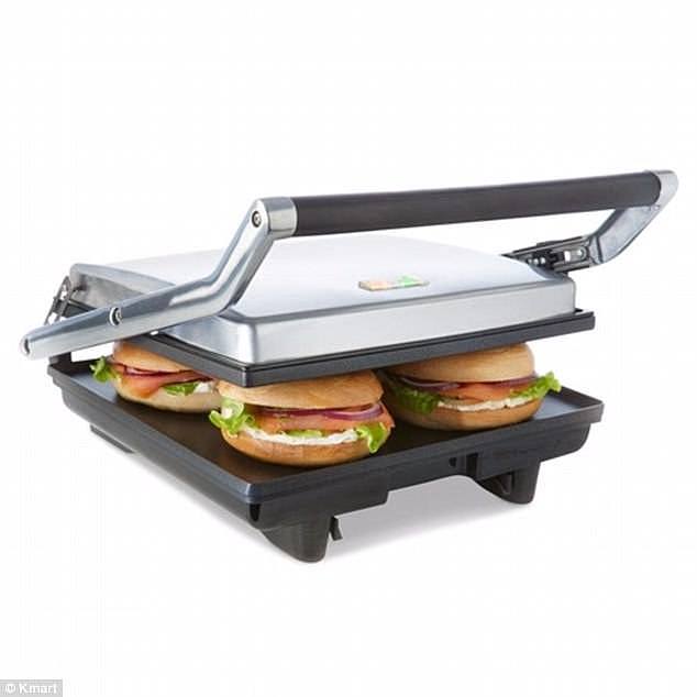 The mother-of-four posted the easy recipe to a Kmart hack group, with many of the members praising her for an ingenious find (sandwich maker pictured)