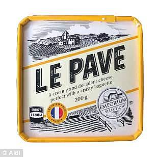 A 200 gram box of Le Pave from Aldi (pictured) costs just $5.99