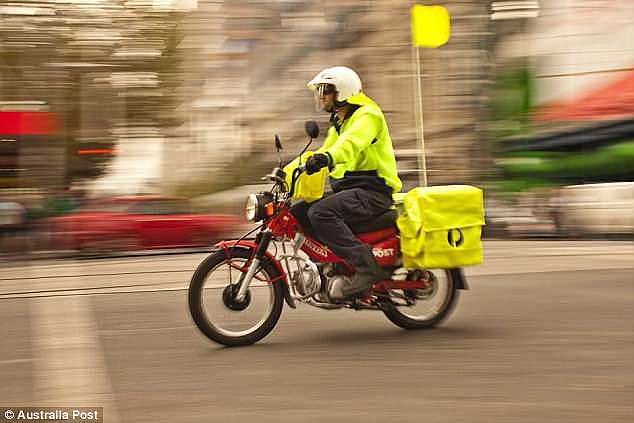 Mr Jackson was wearing his regulation helmet, hi-vis and riding an Australia Post bike at the time (stock photo)