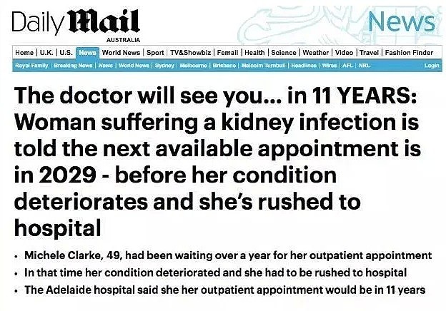 澳洲女子病重！去医院被告知要排队看病，要等11年，我们2029年见！（图） - 8