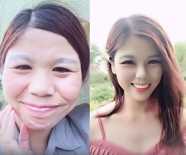 中年妇女公园化妆“减龄20岁”变韩系女神，网友：起床会吓到（图） - 1