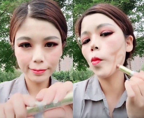 中年妇女公园化妆“减龄20岁”变韩系女神，网友：起床会吓到（图） - 2