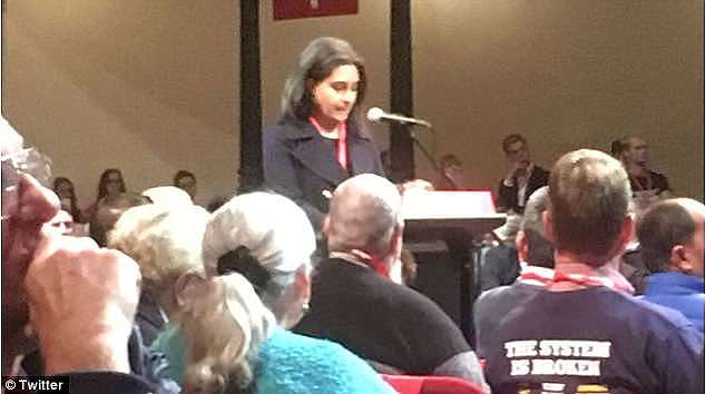 Ms Medina White (pictured) urged party members at Sydney's Town Hall to support moves to introduce a sexual assault reporting model and deliver specialised services for victims