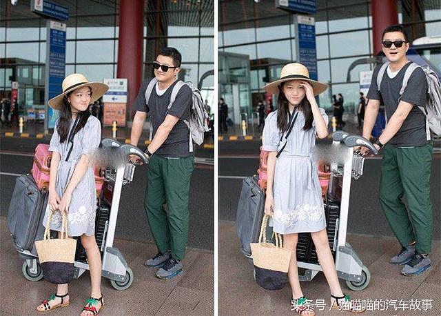 王天后12岁小女儿整容成功！机场摆拍时尚感十足