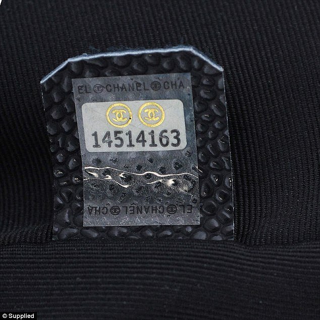 On the fake bag (pictured), the typeface of the numbers of the serial code look completely different to the serial code on the genuine Chanel bag