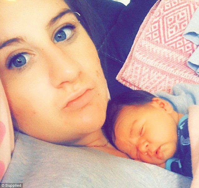 The 24-year-old mother (pictured with her son) told Daily Mail Australia the doctor at a NSW medical centre told her to wipe area and give the boy Panadol but they sought second opinion