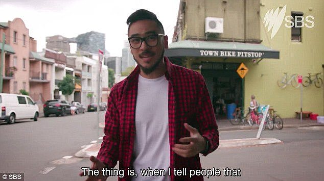 The question inspired his three part documentary series Where Are You Really From?, which recently screened on SBS. Pictured is Hing in a promo