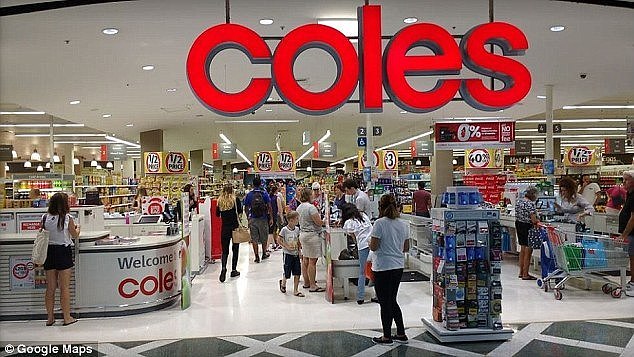 The cookies were bought from Coles at Sunshine Plaza (pictured) in Melbourne's west