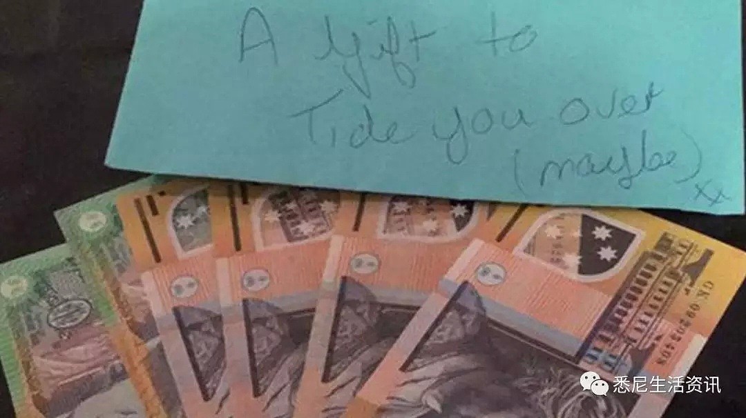 为悉尼人点赞！女子收到天降$400现金，还附了一张字条！背后的真相感动了一大波澳人... - 5