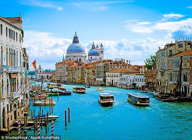 The highest ranked Italian destination is Venice, which is in at number three