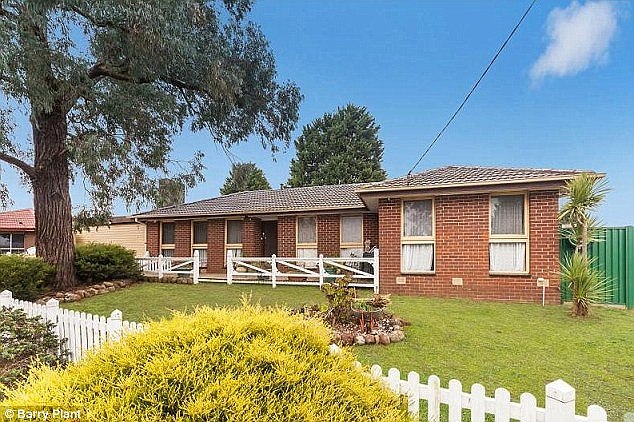 The median price for a house in Wallan is now $533,062, according to research from property data firm CoreLogic (Pictured: a three-bedroom home in Wallan on the market for $450,000)