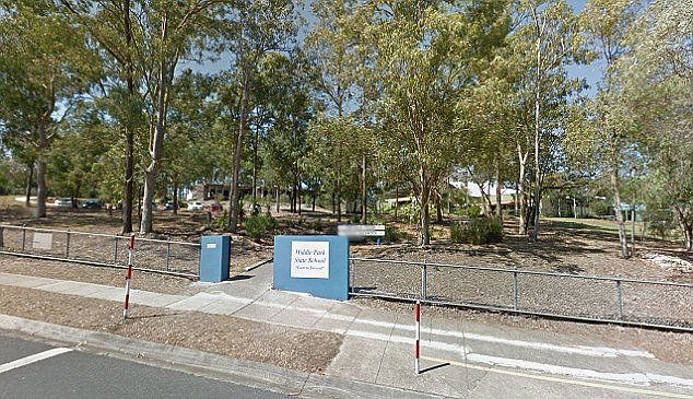 Middle Park State School (pictured) in Brisbane has urged parents to keep their kids at home on Friday