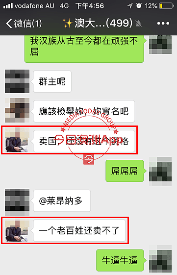 “脱离支.那！”澳华人微信群内公然辱华被声讨！网友：“我台湾来的都看不下去！”（组图） - 13
