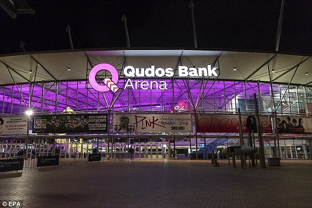 Illness: Pink's performance scheduled for Tuesday, August 7 at Sydney’s Qudos Bank Arena (pictured) has been postponed on medical advice, promoter Live Nation has announced