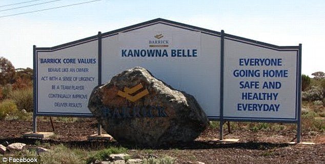 The inventive thieves allegedly stole a liquid waste truck, smashed through a fence, and backed up to a dam at the Kanowna Belle gold mine site (pictured)