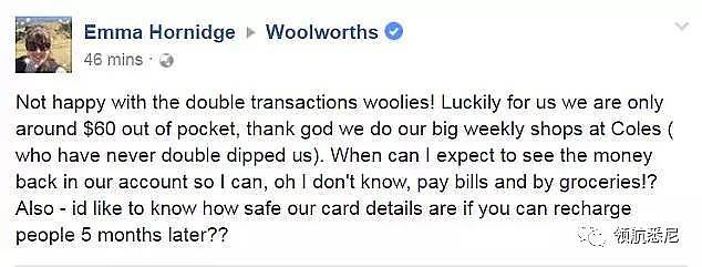Woolworths被曝多次偷偷重复扣款！已多人中招！快去看看银行账户吧! - 13