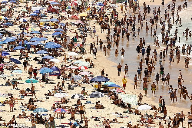 With a record 539,000 people moving to Australia in the 2016-17 financial year, Dr Lowe also linked high immigration with lower unemployment (Sydney's Bondi Beach pictured) 