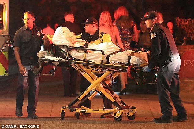 The mother of two was rushed to hospital from the socialite's 21st birthday party with blackened feet and bruises on her face Thursday from the Delilah in West Hollywood