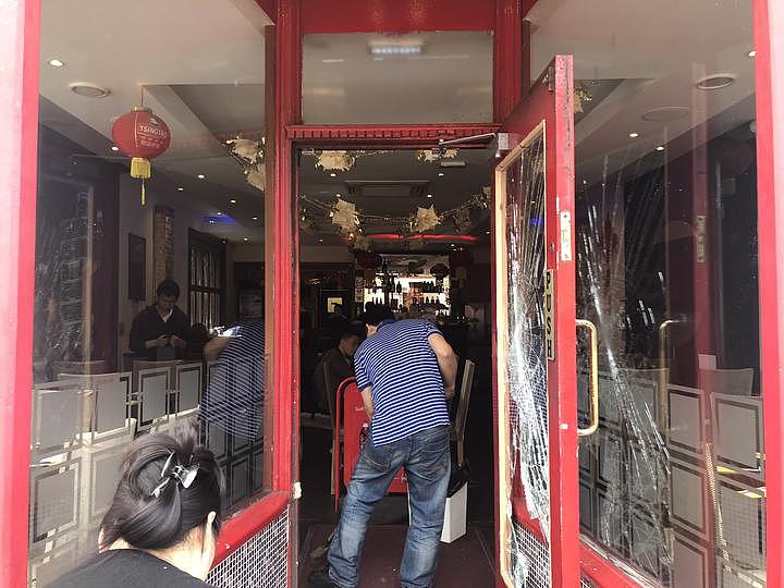 华人餐厅屡被砸 警察：这是小事，管不了！（组图/视频） - 1