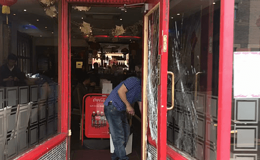 华人餐厅屡被砸 警察：这是小事，管不了！（组图/视频） - 2