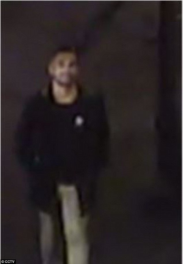 Police have released this CCTV image of the one of the men who helped her in the hope he will come forward 