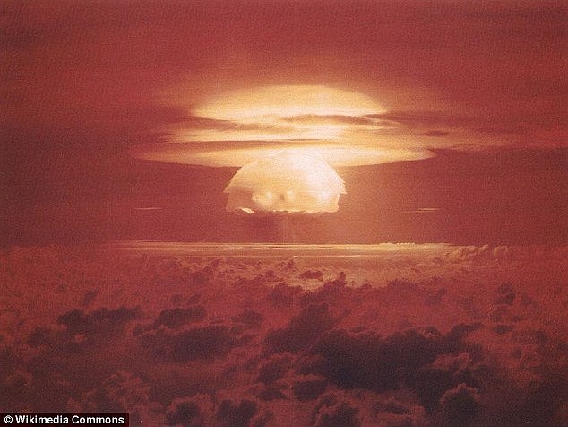 In September 1979, a nuclear explosion (stock image) was picked by the US 'Vela' satellite