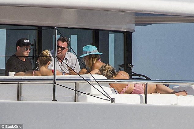 Channel 9 host Karl Stefanovic (pictured) and fiancee Jasmine Yarbrough spent time with James Packer and his socialite girlfriend on superyacht EJI last month