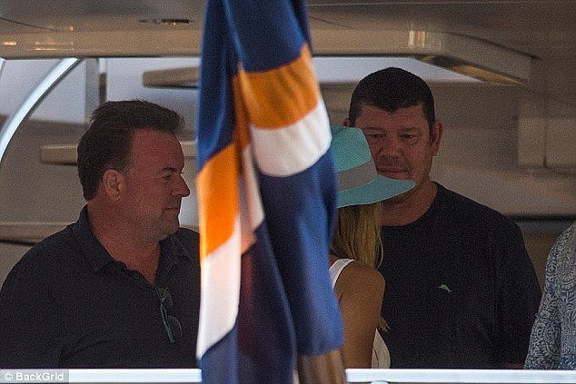 James Packer (pictured) has put his brand new 55-metre luxury yacht EJI on the market