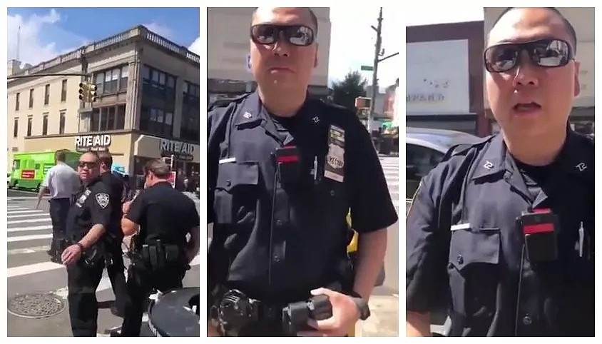 爆粗口辱骂6名纽约警察，拍视频叫嚣：吸我大雕！华警挺身维护尊严...（组图/视频） - 2