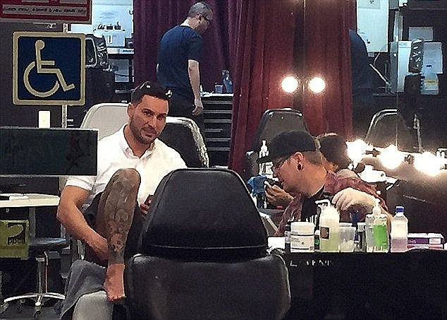 Police said they are only interested in the tattoos on Mehajer's right leg (pictured)Â 