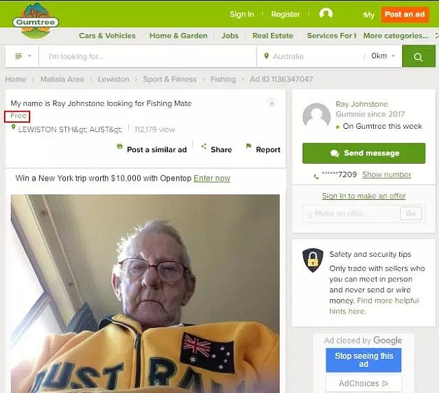 澳洲75岁老爷爷一不小心把自己放在二手网上拍卖了 - 11