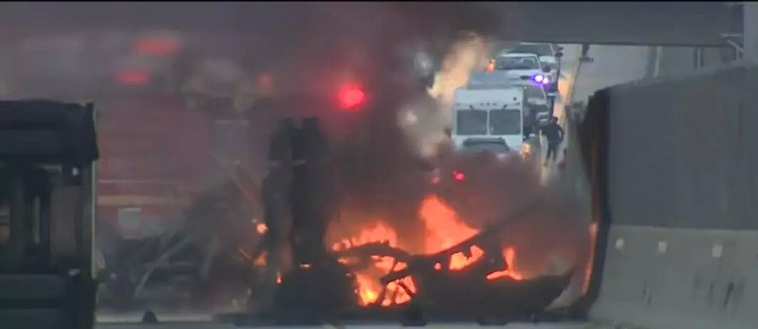 恐怖！油罐车发生车祸爆炸，现场火光冲天，司机尸体连同车辆被烧成黑炭！（组图） - 6