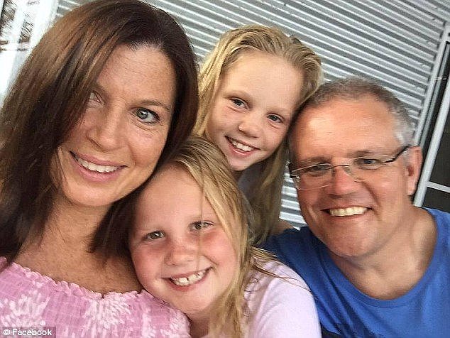 Mr Dutton believes new prime minister Scott Morrison (pictured with his family) is the best man for the job