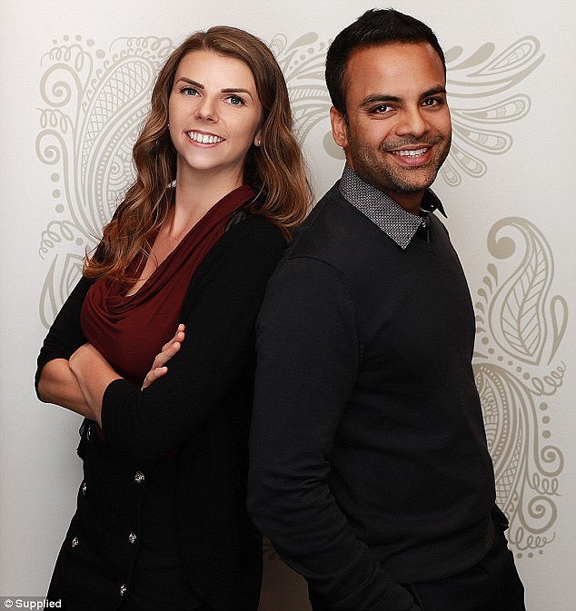 Rizwan (right) and Sandrine (left) Syed  have gone on to build a multi-million dollar eyebrow shaping business from the ground up