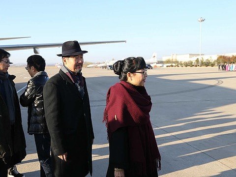 中国文艺代表团访问朝鲜 张国立佟丽娅在列（图） - 1