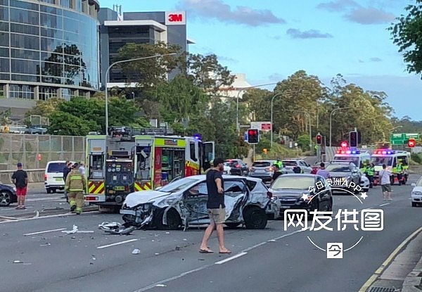 惨烈！悉尼5车连环撞，一地残骸！靠近大学华人区，疑肇事车逆行，7人受伤（组图） - 3
