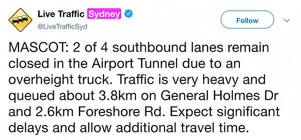 司机注意！悉尼机场隧道大堵车，超高卡车撞到水管，隧道变“水帘洞”！（组图） - 5