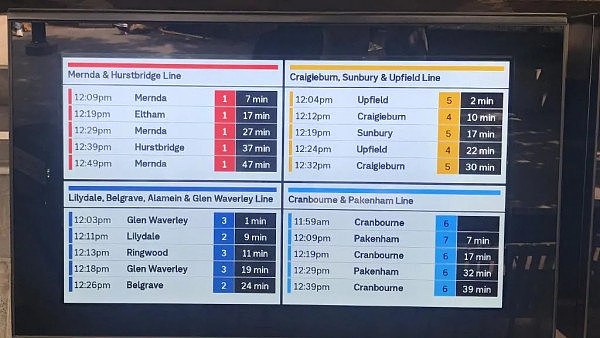 墨尔本Flinders St车站显示屏全新改版，更便利or麻烦？（组图） - 1