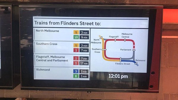 墨尔本Flinders St车站显示屏全新改版，更便利or麻烦？（组图） - 2