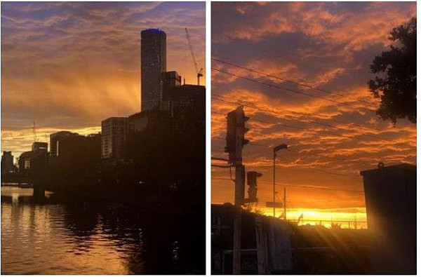 今晚维州北部仍将面临强风暴雨，一天降雨后墨尔本迎来晚间夕阳（组图） - 2