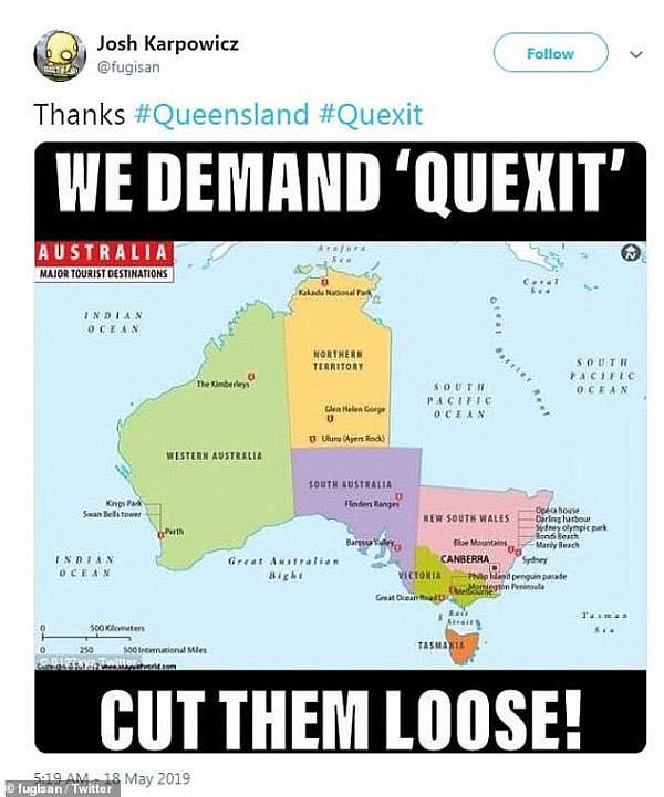 “把昆士兰开除澳籍！” 工党在昆州失势引支持者不满 疯狂P图笑喷网友（组图） - 2