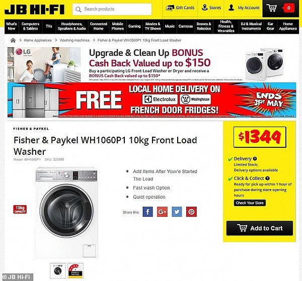 原价$1349洗衣机折到$129！澳洲JB Hi-Fi一折背后的秘密 - 2